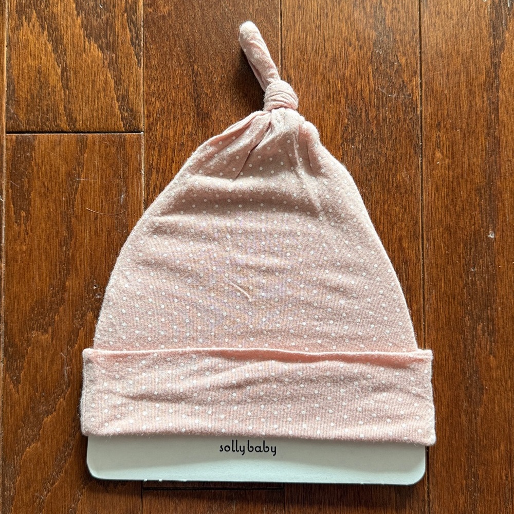 Solly Baby Soft Pink Dotted Knotted Hat